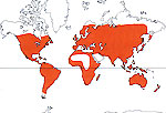 Carte de repartition des Alismataceae