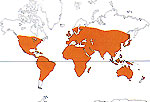 Carte de repartition des Amaranthaceae