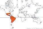 Carte de repartition des Bromeliaceae