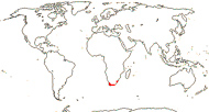 Carte de repartition des Bruniaceae