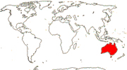 Carte de repartition des Brunoniaceae