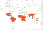 Carte de repartition des Burmanniaceae