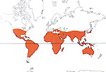 Carte de repartition des Capparaceae