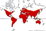 Carte de repartition des Celastraceae