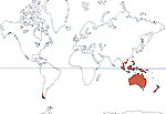 Carte de repartition des Epacridaceae