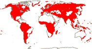 Carte de repartition des Gentianaceae