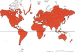 Carte de repartition des Liliaceae