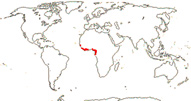 Carte de repartition des Medusandraceae