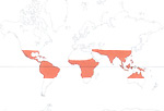 Carte de repartition des Melastomataceae