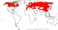 Carte de repartition des Parnassiaceae