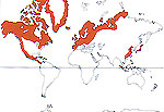 Carte de repartition des Pyrolaceae