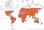 Carte de repartition des Tiliaceae